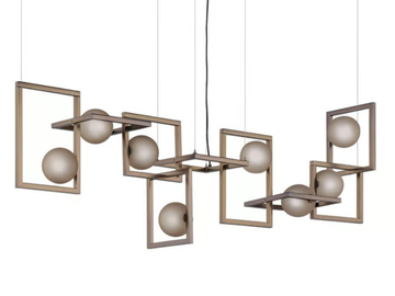 RHYTHM - Metal and pyrex pendant lamp by Euroluce Lampadari - view 2